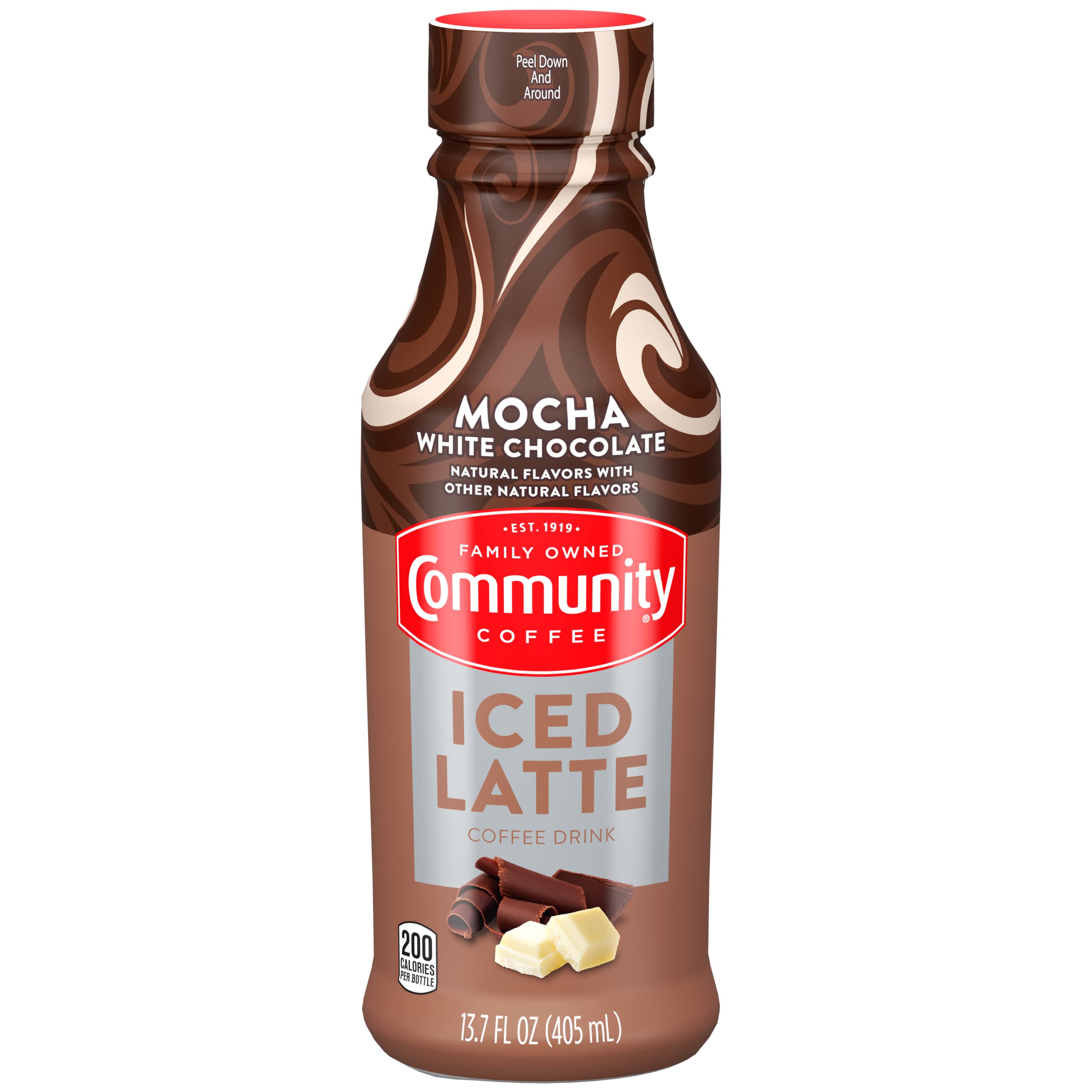 Community Coffee Mocha White Chocolate Iced Latte - Convenient Ready To Drink - Perfect for Office Workers - Perfect Re