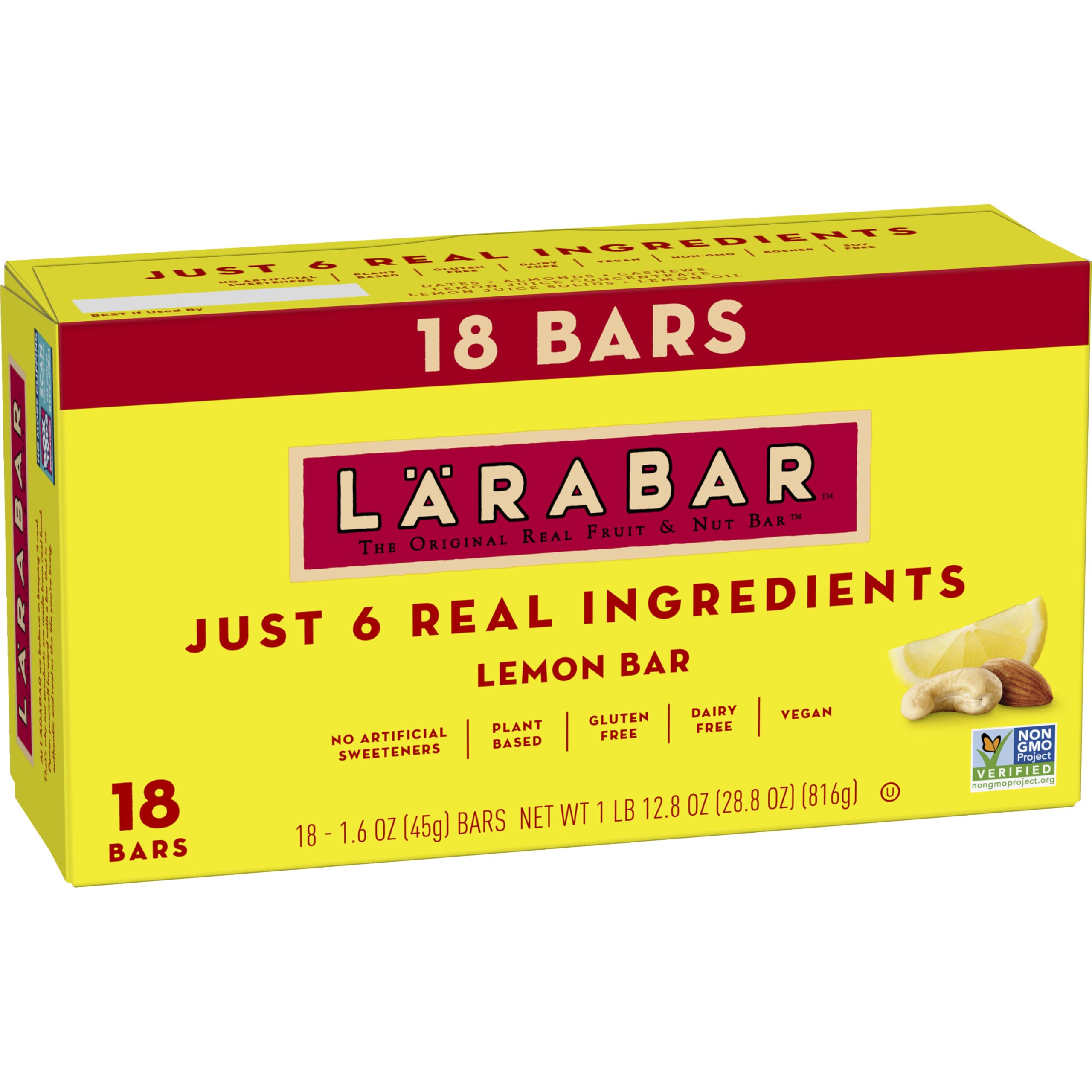 Larabar Lemon Gluten Free Vegan Bars for Health-Conscious Consumers on the Go
| Larabar Lemon 1.6 oz Gluten Free Vegan