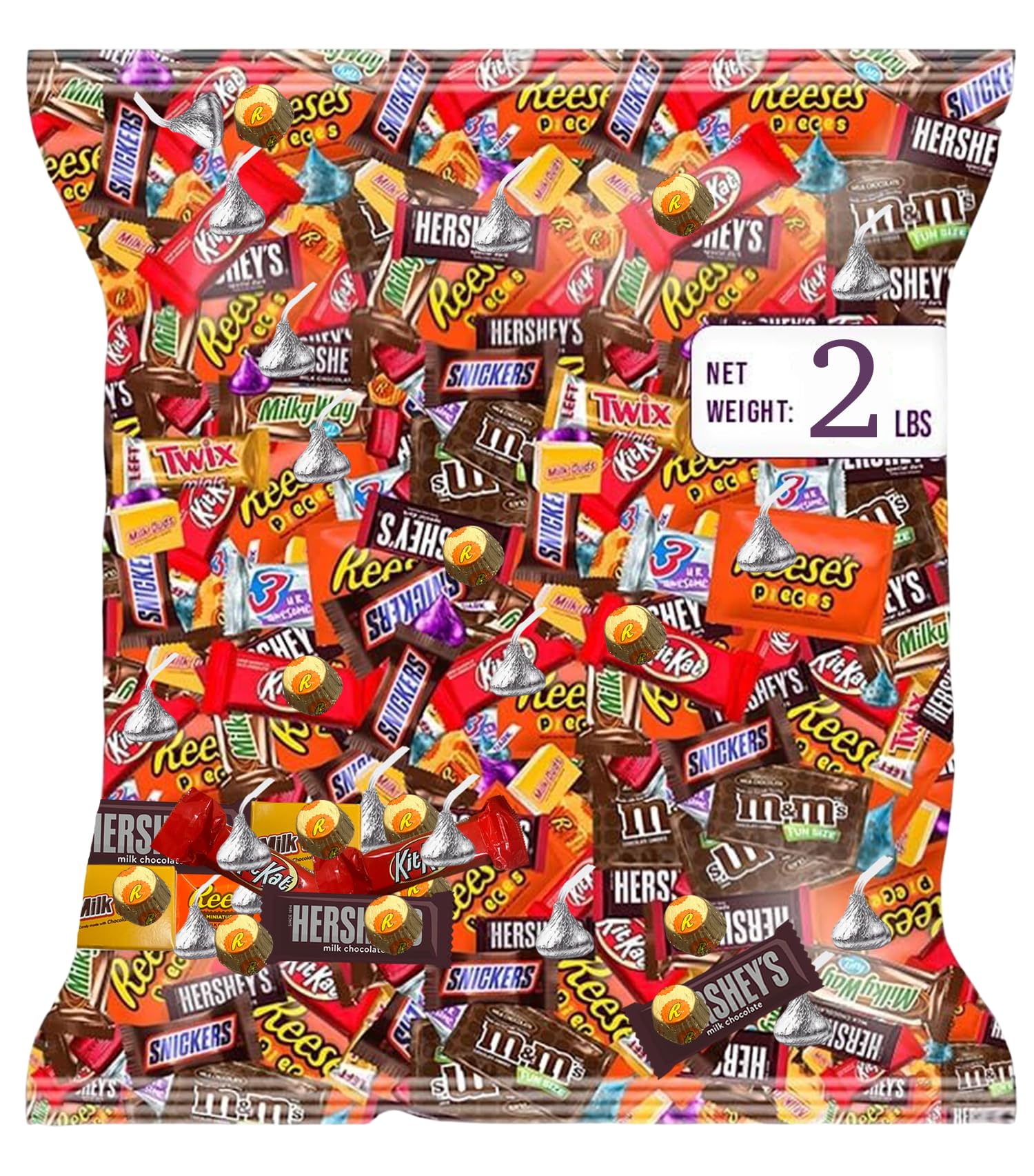 Bulk Milk & Dark Chocolate Assorted Candy - 2 LB Variety Pack for Candy Bags
| Chocolate Assorted Candy - Bulk 2 LB Mil