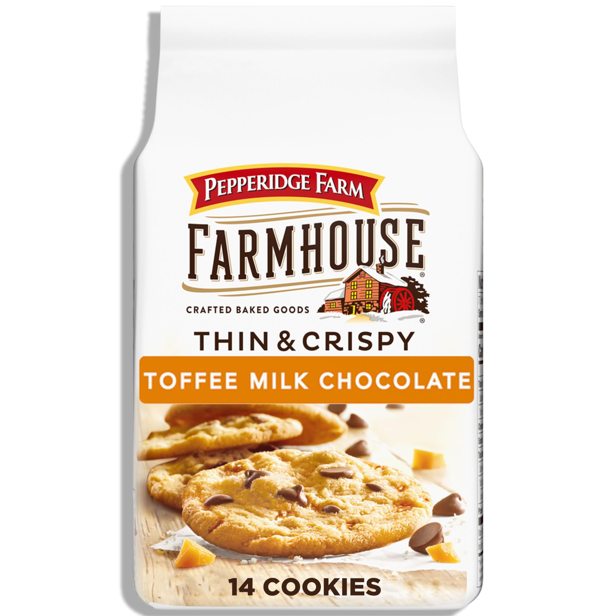 Pepperidge Farm Thin & Crispy Toffee Milk Chocolate Cookies for Snacking on the Go
| Pepperidge Farm Farmhouse Thin & C