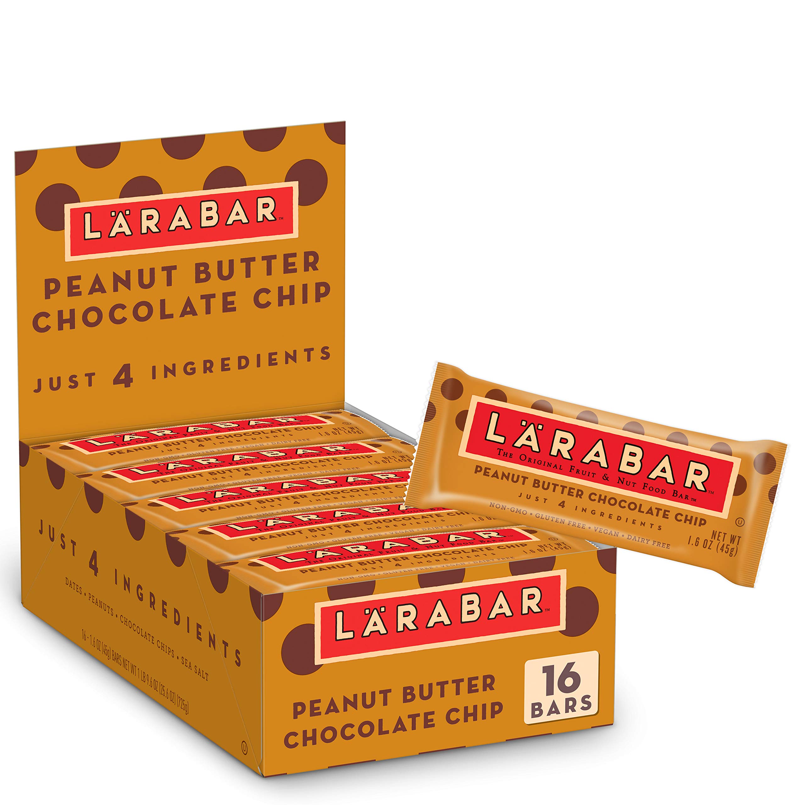 Larabar Peanut Butter Chocolate Chip Gluten Free Fruit & Nut Bar for Active adults on-the-go
| Larabar Peanut Butter Ch
