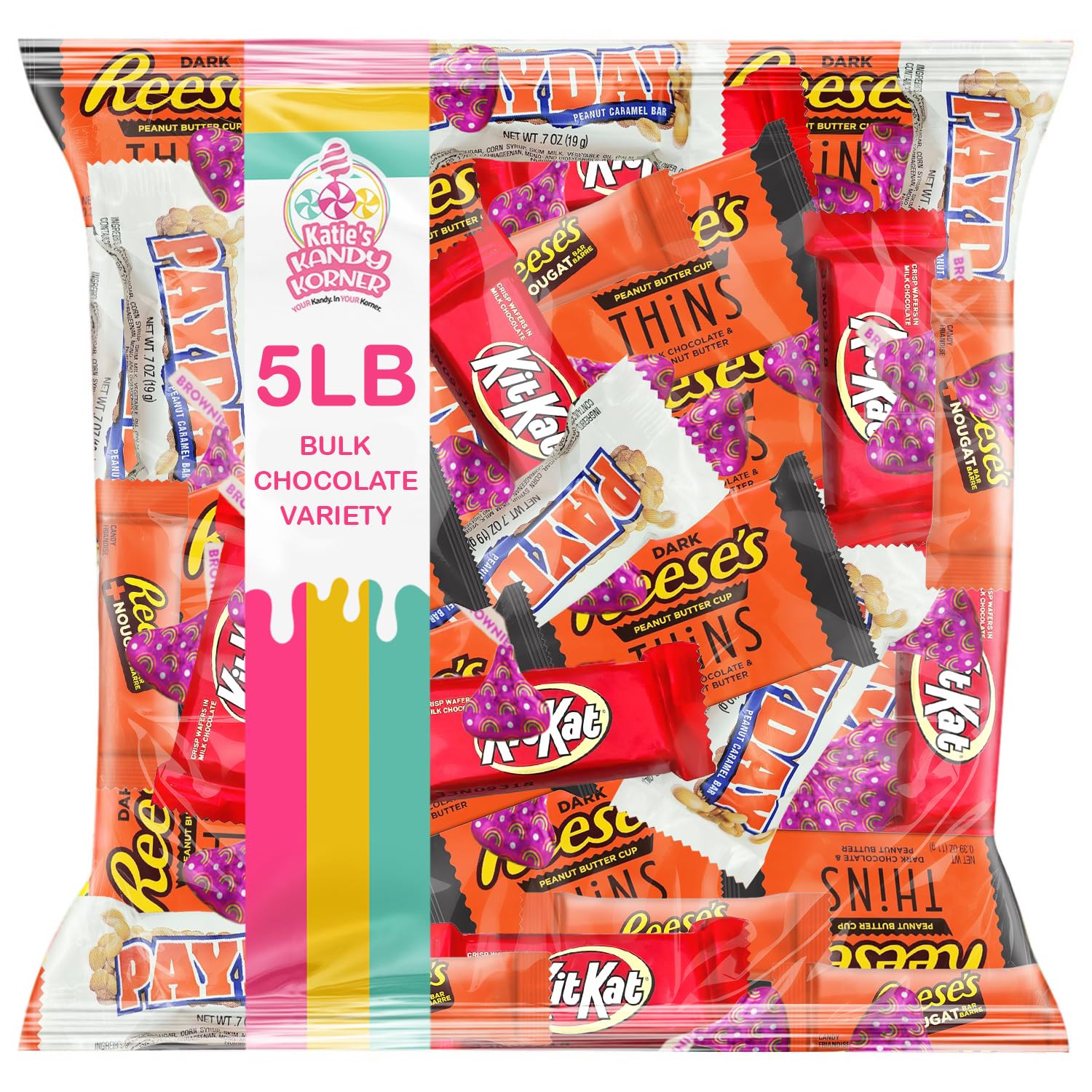 Assorted Chocolate Candy Mix - Individually Wrapped Milk, Dark, and White Chocolates - Ideal for Home and Office Snacki